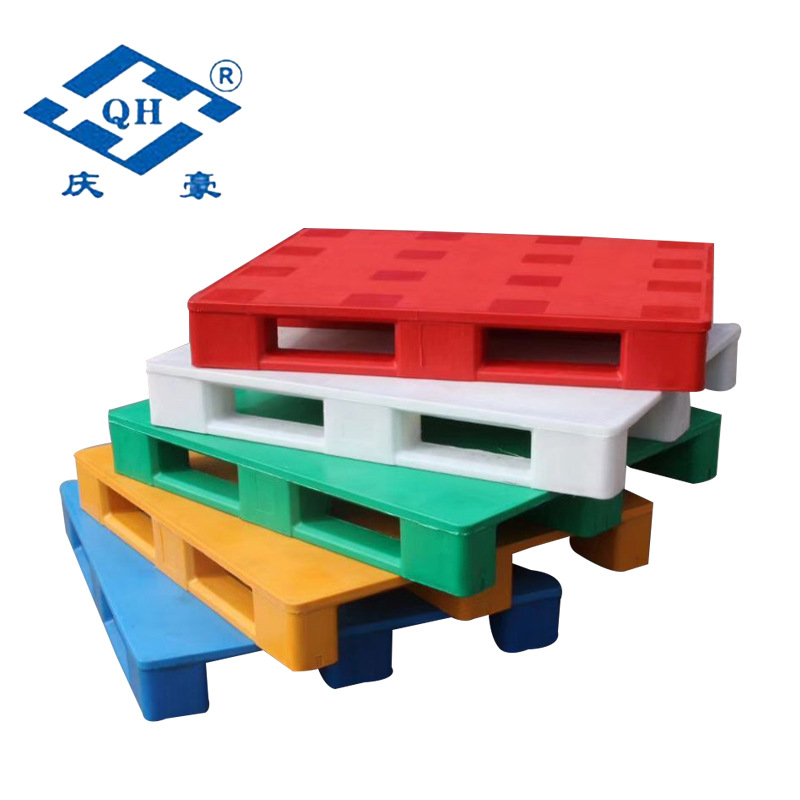 厂家生产 上海塑料托盘 QH-1210平板川字型 九脚塑料托盘