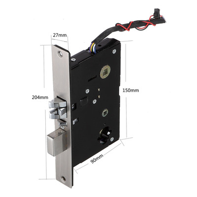 廣東廠家供應酒店賓館不鏽鋼防盜木門鋼電子國標五舌鎖體鎖芯配件