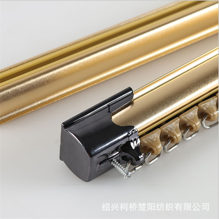 廠家直銷窗簾裝飾杆加厚鋁合金靜音羅馬杆軌道彎軌伸縮杆窗簾配件