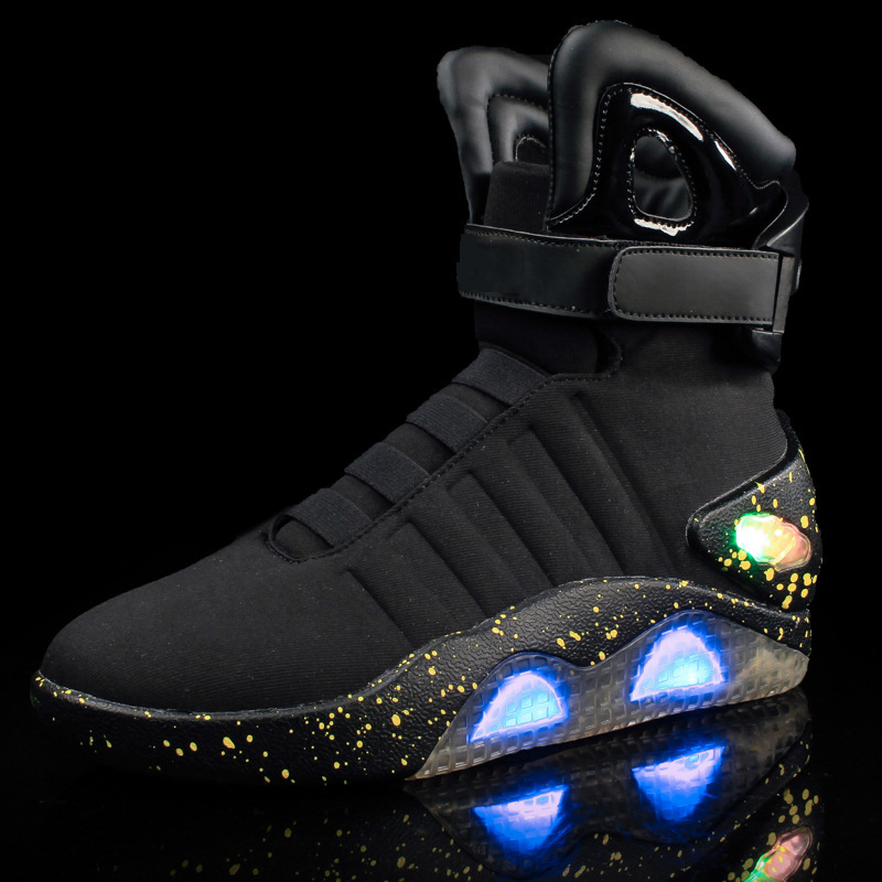 USB charging high-top luminous shoes trendy shoes Air Force One light shoes back to the future shoes King light-emitting shoes wholesale