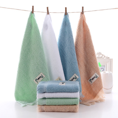 厂家批发田园物语流苏方巾 成人手帕擦手巾 广告礼品绣LOGO