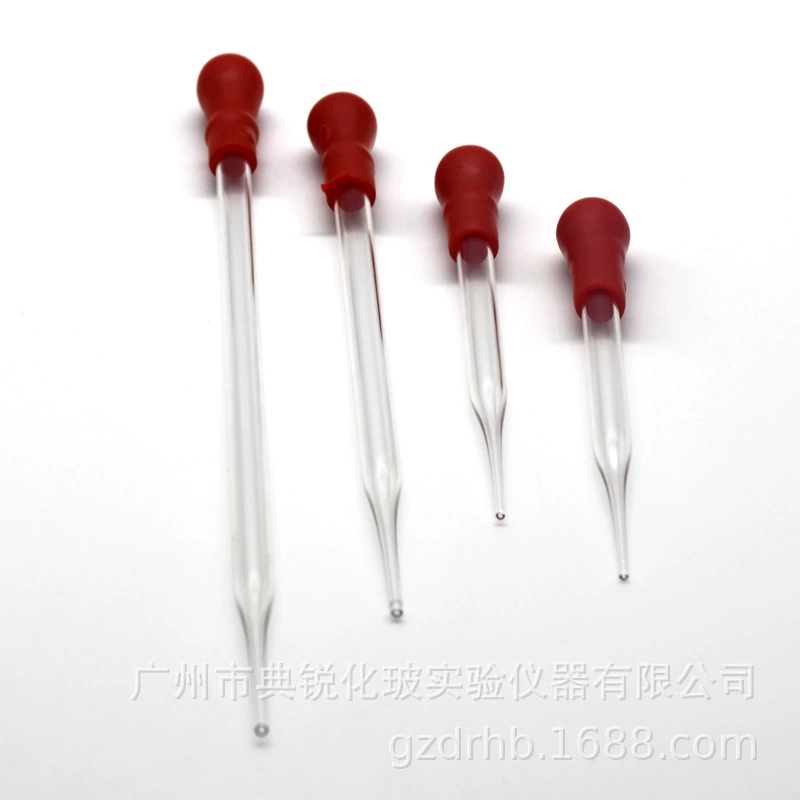 Фабрика оптом стеклянная капельница резиновая головка капельница прикреплена Красная резиновая головка эксперимент принимать лекарства и лекарства специальная стеклянная капельница