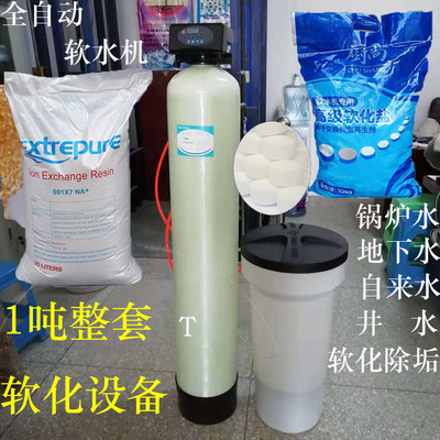 锅炉过滤器软化水处理器1吨软化设备工业软化水设备盐箱控制阀|ru