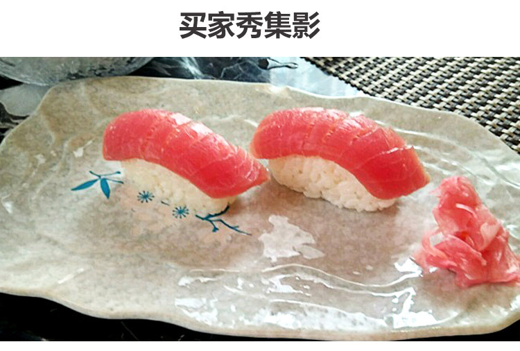 日本餐厅陶瓷寿司盘子长方形奇形异形寿司炸物煎饺平盘冷菜烤肉盘
