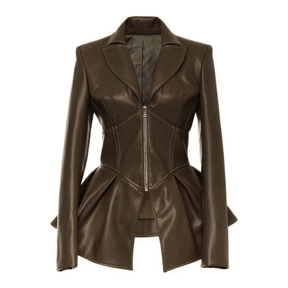 Veste en cuir femme en PU - Ref 3447477 Image 5