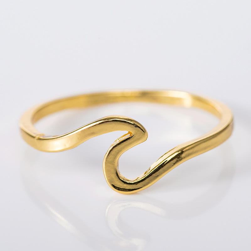 Simple Style Waves Alloy Plating No Inlaid Women's display picture 1