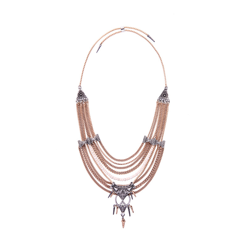 Alloy Fashion Geometric necklace(Photo Color) NHQD5114-Photo Color