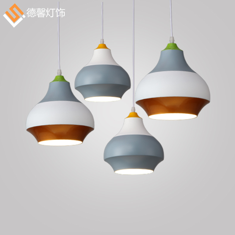 Nordic Style Modern Simple Creative Dining Table Macaron Chandelier Bar Bedroom Bedside Single Head Retro Lamp