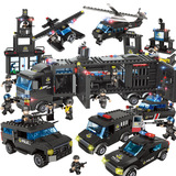 品兴 Lego, конструктор, игрушка, черный орел, дорожная полиция