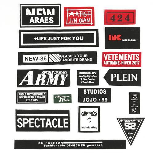 Factory-made three-dimensional printed fashion letter clothing accessories, clothing bag shoe hat patches, twill fabric trademark