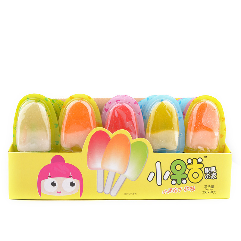 整盒价 20克50支百分享小呆呆 雪糕糖果水果汁软糖零食品|ms