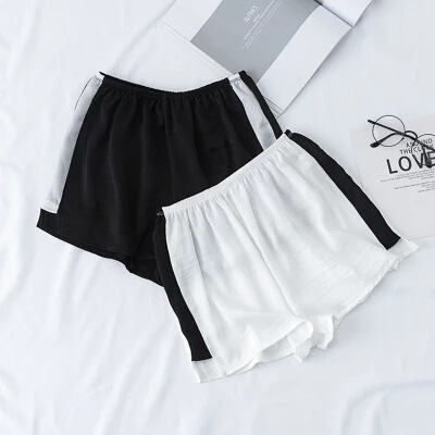 Safety trousers Anti emptied Easy Korean Edition Side stripe Three minutes of pants Thin section Leggings summer DK23