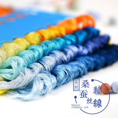 蘇刺繍糸绢糸シルク手刺繍刺繍糸常用色系8本セット卸売り
