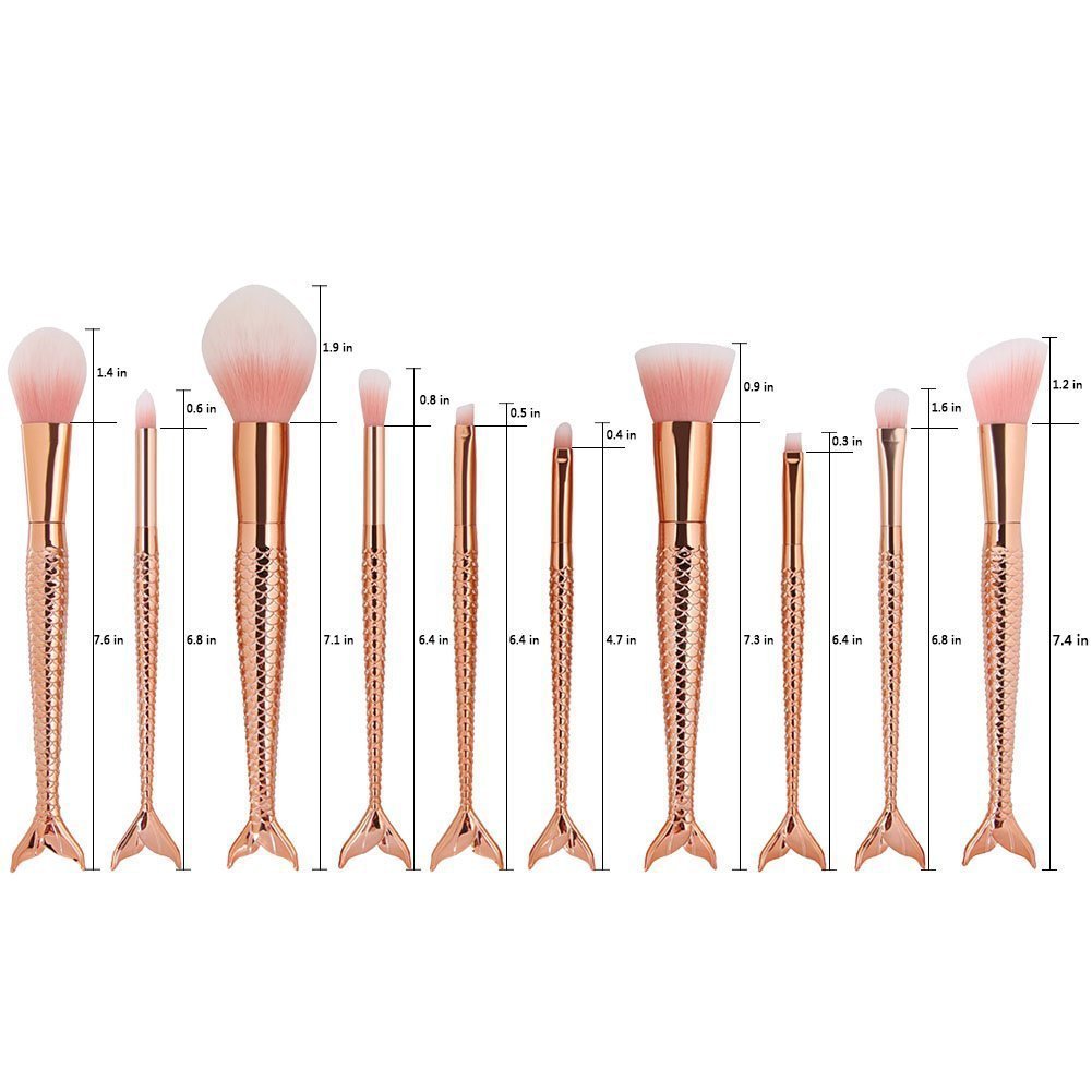 Mermaid Makeup Brush Set Image 1