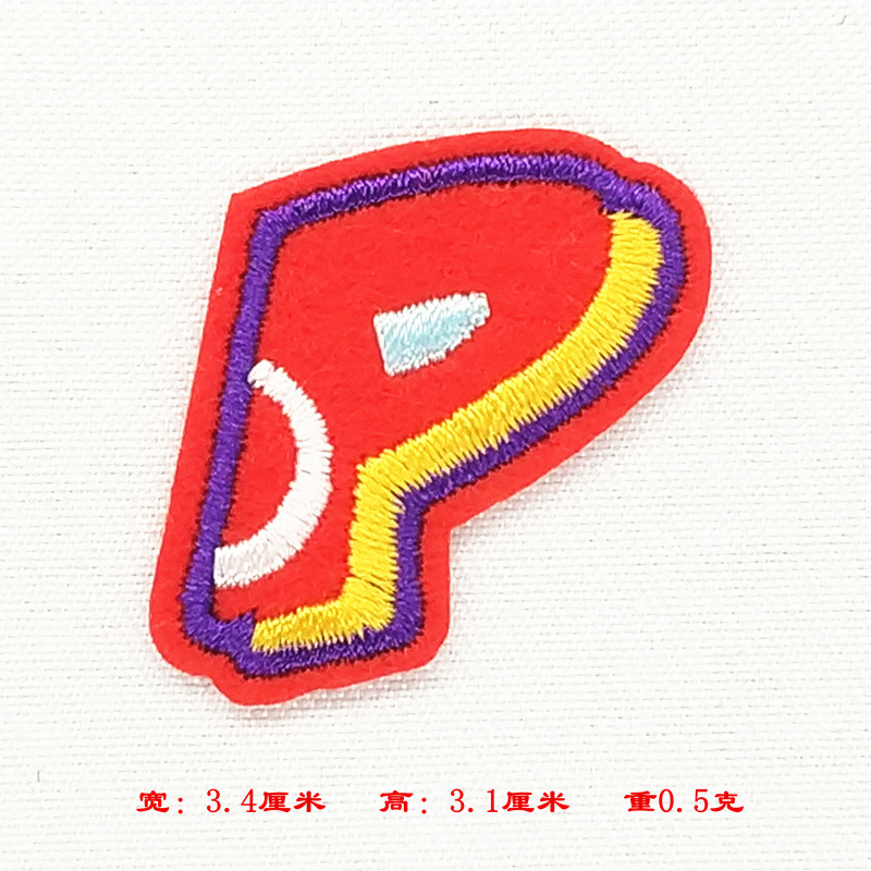 Nuevo color 26 letras pegatinas de tela pegatinas de bordado jeans rasgados parche decorativo pegatinas A- Z Inglés pegatinas