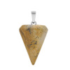 Multicoloured organic accessory, natural ore, crystal pendant