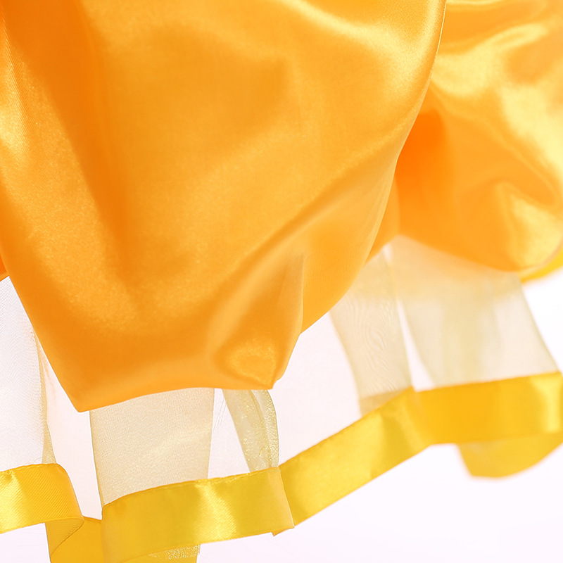 Nuevo modelo 2026 de comercio exterior: Vestido de princesa Bella con hombros descubiertos para actuaciones, vestido de princesa para Halloween para niñas.