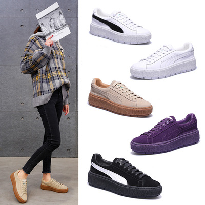 范顺1610-1 运动鞋韩版圆头休闲板鞋女小白鞋学生厚底松糕鞋|ms