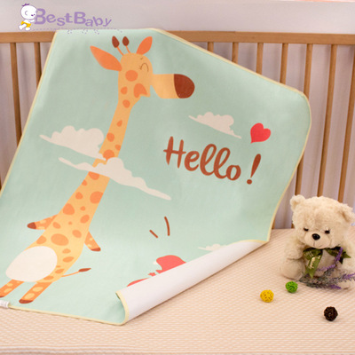 婴儿冰丝隔尿垫定型枕宝宝防漏防水透气可洗凉席夏季防尿垫 单品|ms