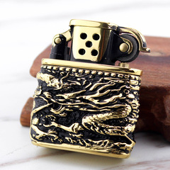 Zoro's Nine Gates Same Style Lighter, Vintage Retro Brass Windproof Kerosene Lighter, 506 Armor Machine