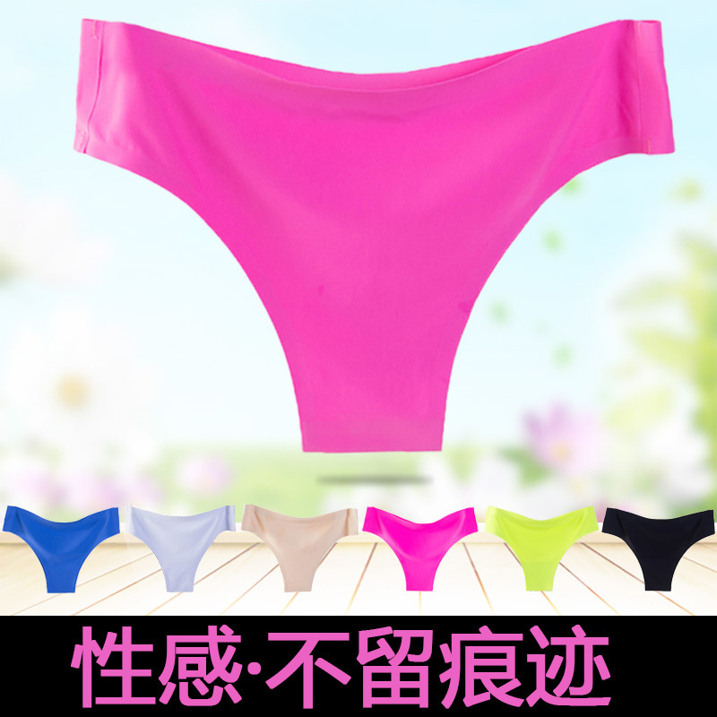 Foreign Trade Hot Selling Sexy Bikini Thong T-string Trousle Seamless Ice Silk Women's Briefs Brazil Pants Women Foreign Trade Hot Selling Sexy Bikini Thong T-string Trousle Seamless Ice Silk Women's Briefs Brazil Pants Women