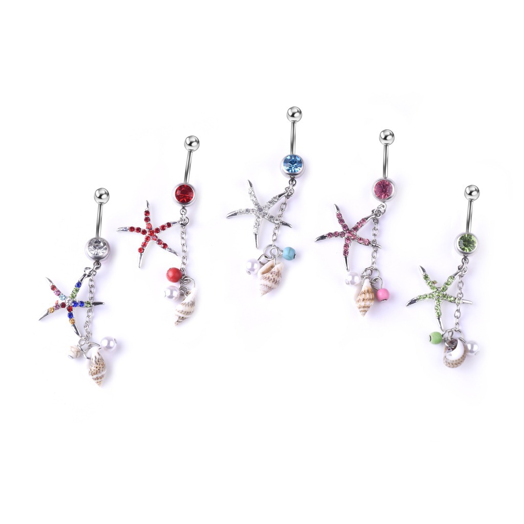 Nuovi gioielli Pierci intarsiati con diamanti, orecchini a bottone per ombelico, orecchini a bottone per sopracciglio e labbra, all'ingrosso_voghion.com