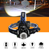 Manufactor Direct selling Strong light charge Telescoping Zoom Headlight Outdoor camping LED waterproof Headlight human body Induction Flashlight