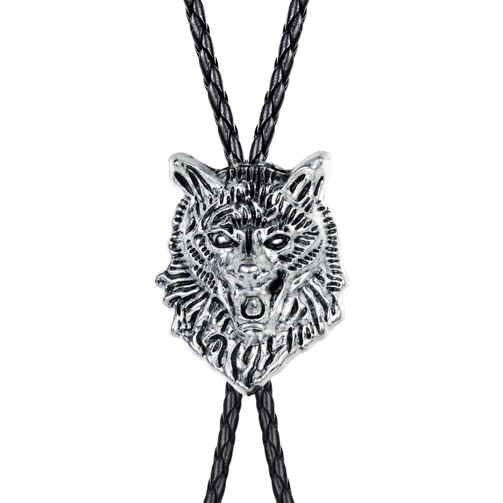 Новый трехмерный волчий талисман BOLO TIE Polo-галстук западного деним-стиля воротник Amazon
