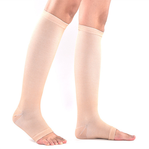 Fingerless mid-length beautiful leg socks, multi-functional pressure socks, nylon socks, manufacturer wholesale, relieves nerves and prevents flexion and extension.