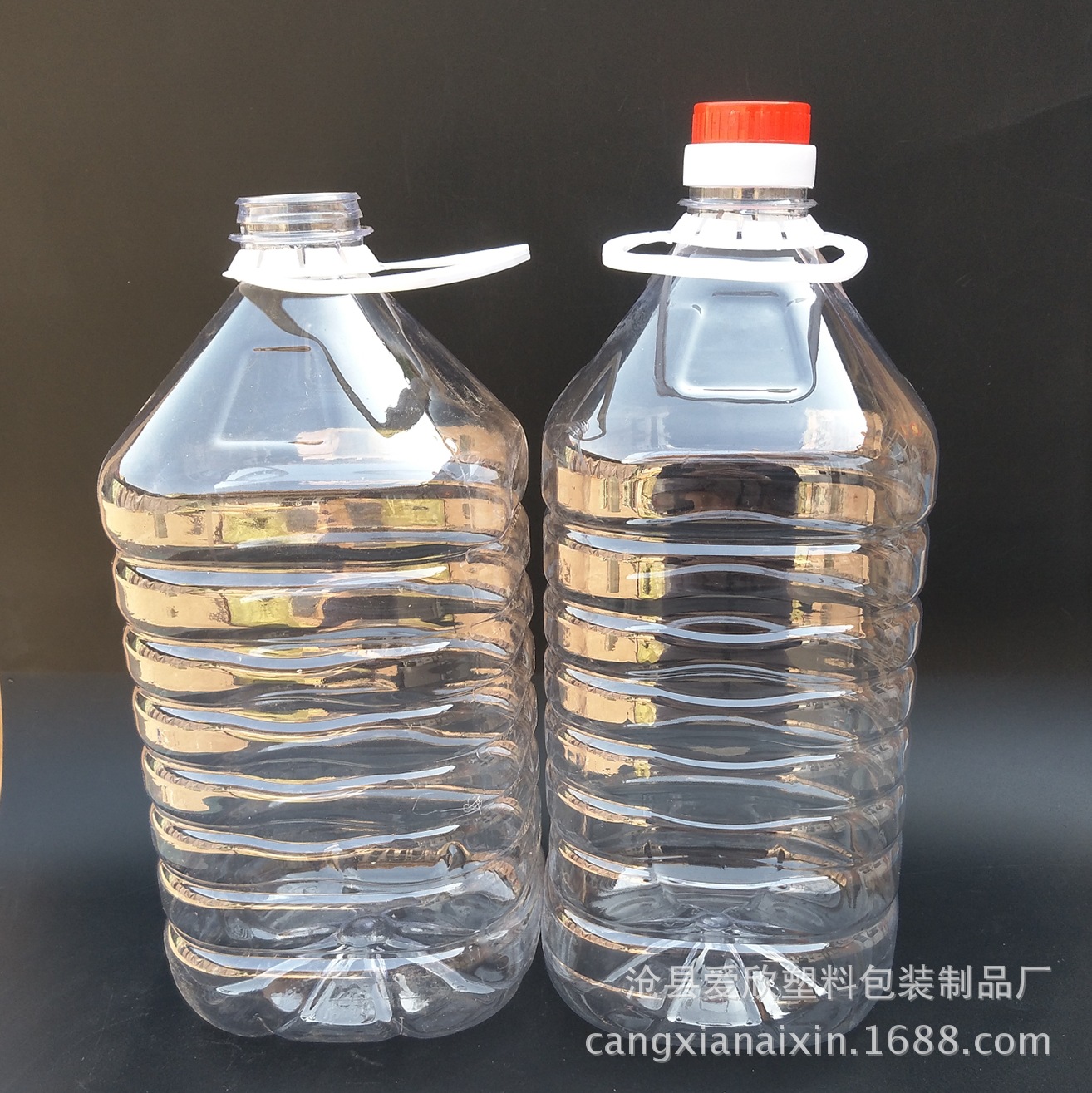 批发5L 塑料桶 5升塑料储水桶 pet透明塑料桶  洗衣液桶 密封性好