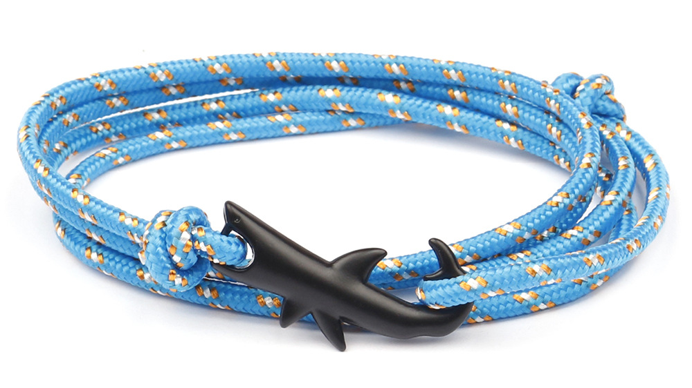 10g Weight Bracelets Classification Alloy, rope Chain Material 1 Piece Quantity Holiday, Daily, Street Occasion Alloy, rope Material Shark Pattern Men's Gender Layered Design Casual, Simple Style Style Casual Simple Style Shark Alloy Rope Layered Men's Bracelets Men's Chain Bracelets 6