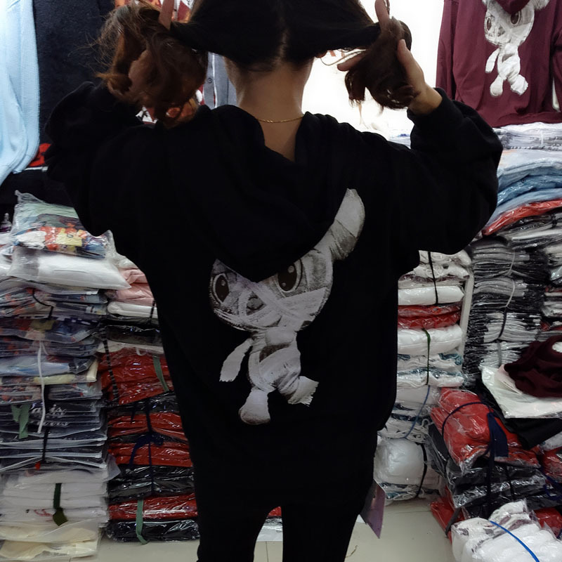 2020 Zhang Beibei in autumn ibell Bandage Mid length version Hooded Easy Versatile Net Red Same item Sweater