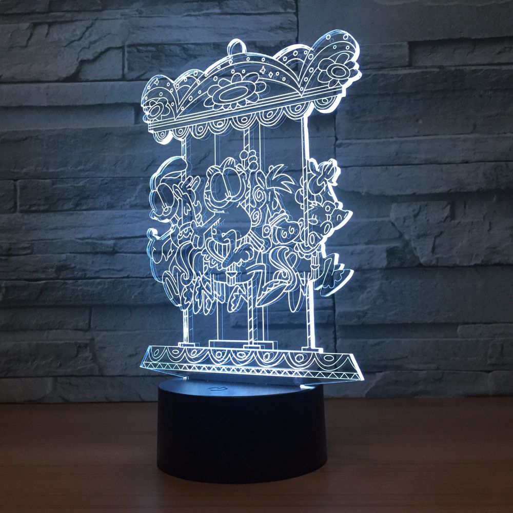 3D立体错觉灯 跨江大桥七彩触摸变色视觉灯 亚克力