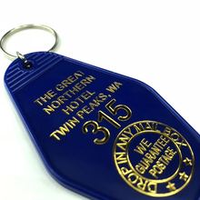 促销定制设计塑料空白酒店钥匙标签彩色号码牌 糖果色钥匙牌
