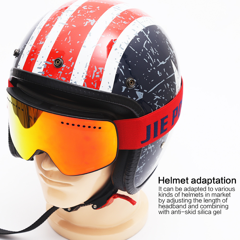 Zylindrische magnetische Skibrille mit doppelschichtiger italienischer Antibeschlagfolie zum Augenschutz_voghion.com