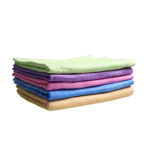 Product A 66*43cm large grainless deerskin towel with bucket, pet towel, sports ice towel, 5 colors