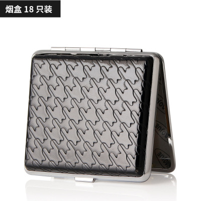 [Liu Yanping] HG-613 Men&#39;s boutique high-grade Lightweight 18 Aluminum Skin sticking Cigarette case Smoke clip