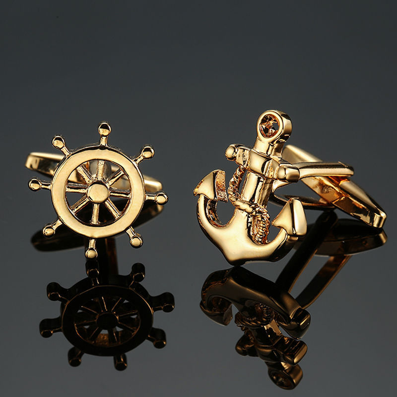 16g Weight Cufflinks Classification 1 Pair Quantity Business Occasion Copper Material Geometric Pattern Men's Gender Plating Design Business Style 1 Pair Business Geometric Copper Plating Men's Cufflinks 13