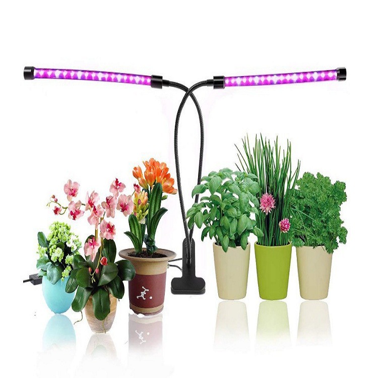 电商爆款led双头软管夹子植物生长灯全光谱led植物照明台灯 阿里巴巴