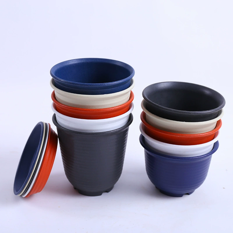 Круглый, большой, имитация керамики, утолщенный, пластиковый цветочный горшок для комнатных растений, таких как зеленая редька и суккуленты, очень большой.