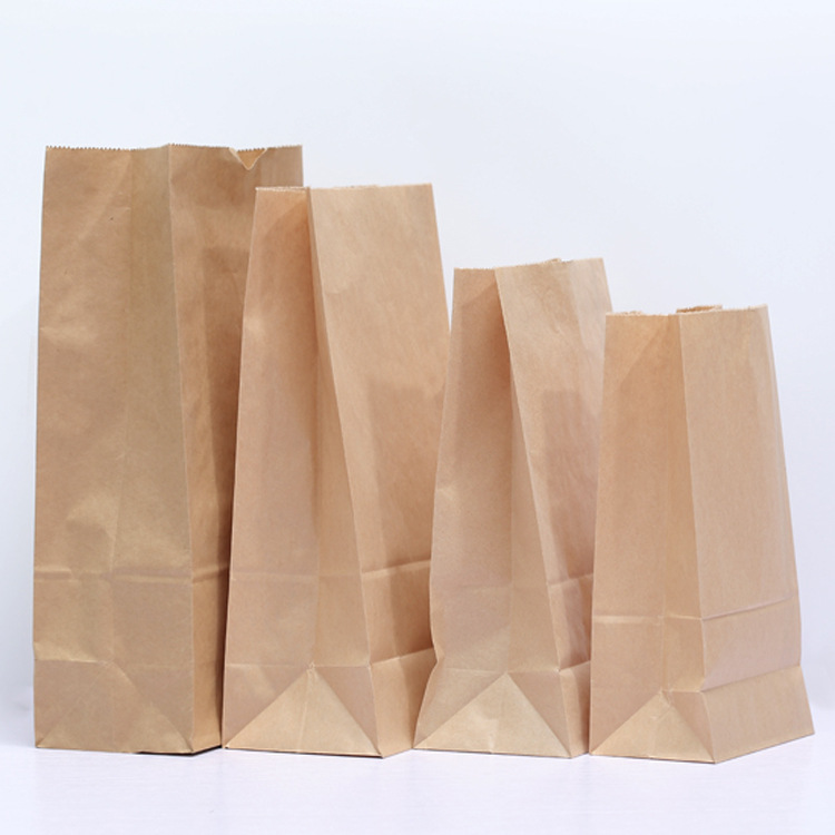 现货进口牛皮纸袋 食品包装袋 防油袋一次性外卖打包袋定制印刷|ru