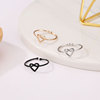 Ring heart-shaped heart shaped, Korean style, Japanese and Korean, simple and elegant design
