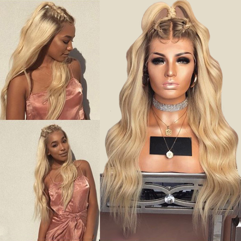 Light Gold Synthetic Wig