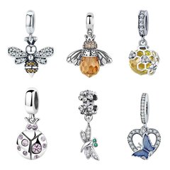 艾芙樂 昆蟲系列蜜蜂蝴蝶 純銀S925配件 DIY手鍊項鍊吊墜