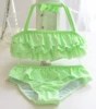 Green split tube top
