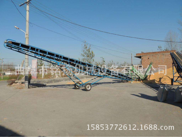 环形平板输送机 运行稳定输送机 装车移动旋转皮带机