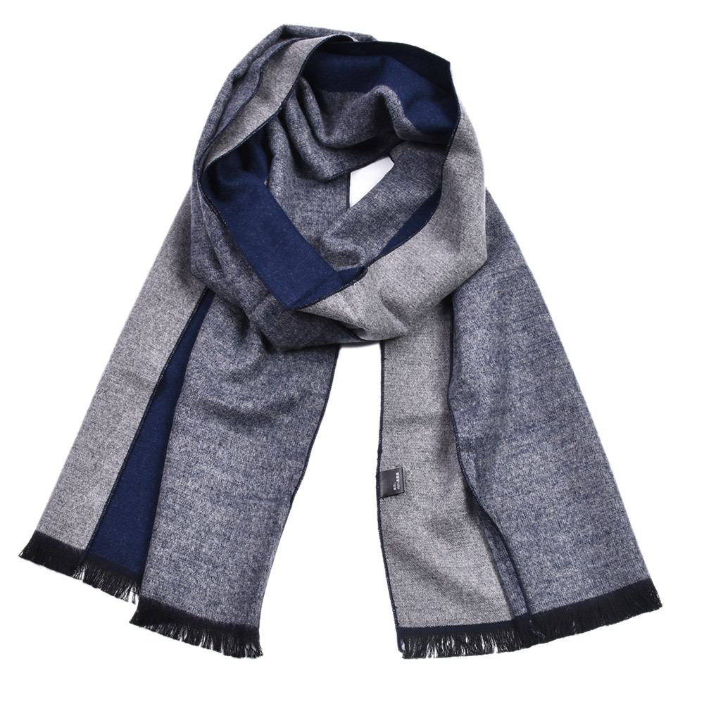 2018 Classic Contrast Plaid Colored Woven Men's Autumn/Winter Tassel Double sided Brushed Long Scarf_voghion.com