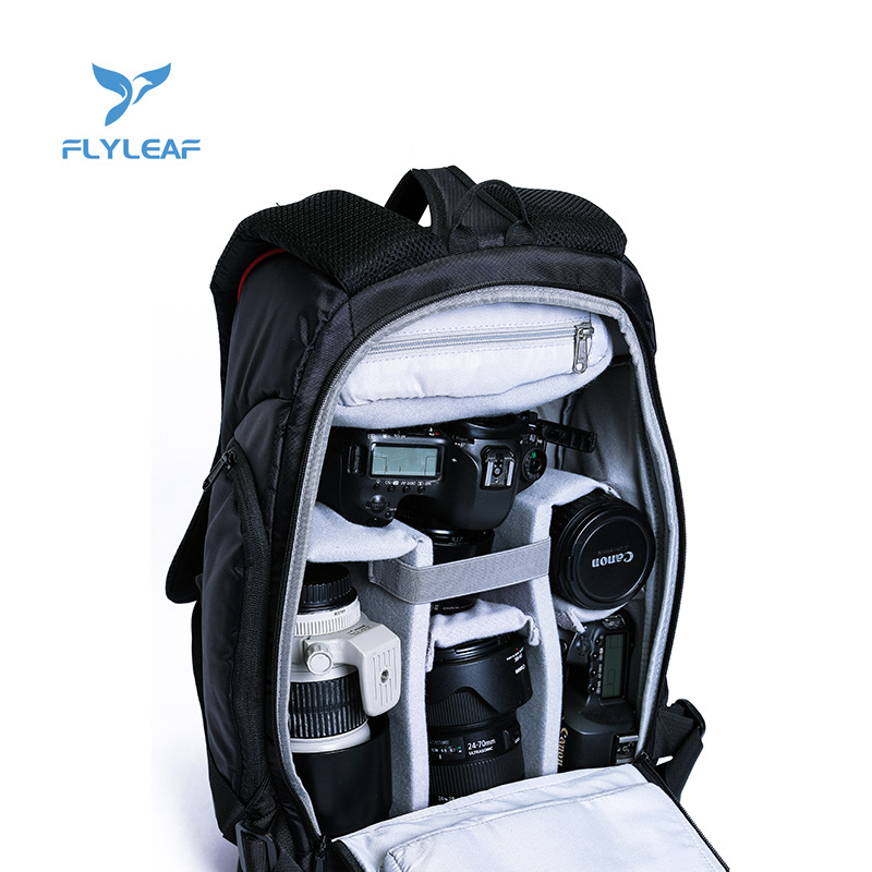 飞叶 专业数码相机包单反旅行摄影包双肩背包 大容量防水数码包