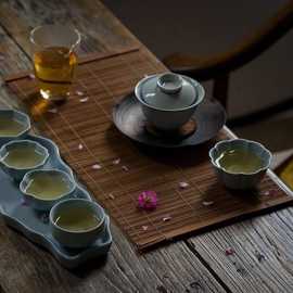 手工竹编茶席禅意桌旗仿古竹帘壶承杯垫隔热垫竹制品厂家批发直销