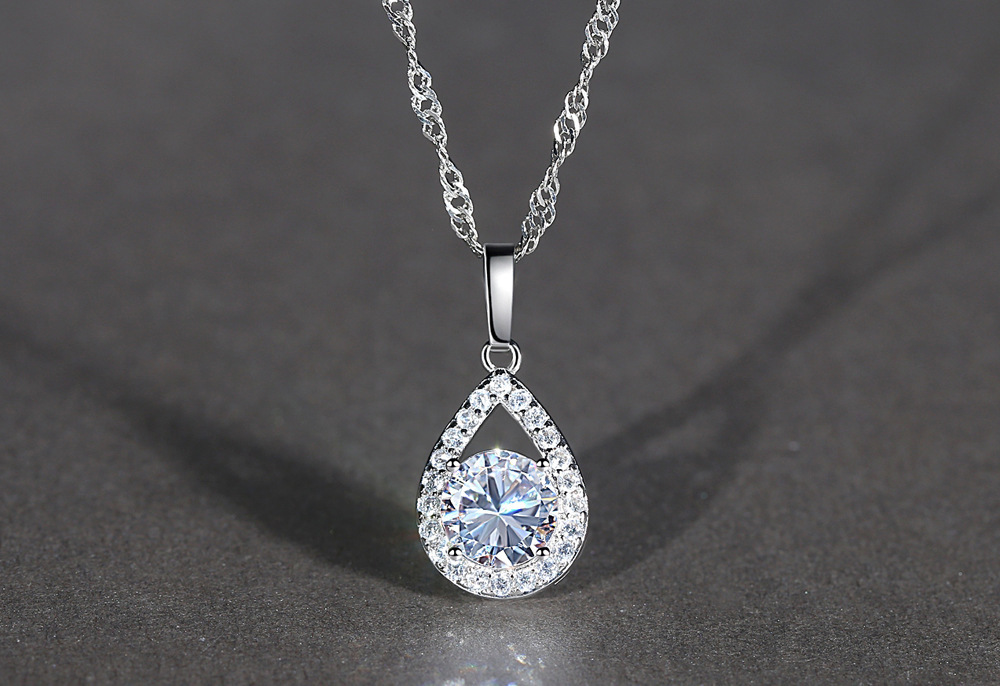 New Angel Tears Zircon Necklace display picture 3